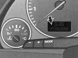 Индикаторная панель с символом приема радиочасов, время и дата