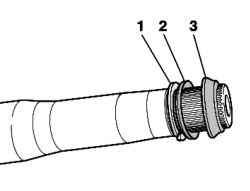 Положение распорного кольца и тарельчатой пружины (со стороны колеса)