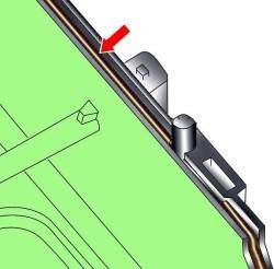 Место установки дополнительного мягкого резинового уплотнения на фланец корпуса впускного канала