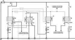 Схема 3. Соединения системы управления электровентиляторами радиатора системы охлаждения и конденсора системы кондиционирования