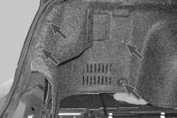 Снятие и установка боковых облицовок багажника