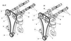 Клапанный механизм двигателей автомобиля Mazda 6