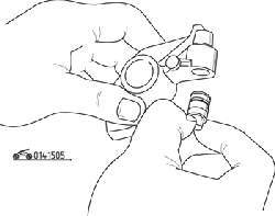 Извлечение гидравлического компенсатора зазоров клапанов из коромысла