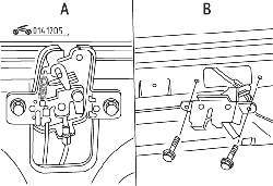 Элементы крепления троса и замка крышки багажника