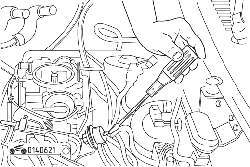 Регулировка диафрагмы компенсатора частоты вращения коленчатого вала двигателя на холостом ходу (на моделях, оборудованных гидроусилителем рулевого управления)