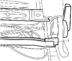 Расположение усилителя (1) переднего сиденья