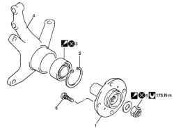 Детали ступицы переднего колеса и поворотного кулака