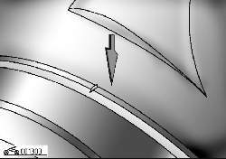 Положение установочной метки шкива коленчатого вала, соответствующее ВМТ поршня первого цилиндра