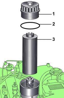 Масляный фильтр дизельных двигателей V6 и 1,9 л с насосом/ форсункой