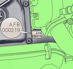 Расположение номера на дизельных двигателях V6