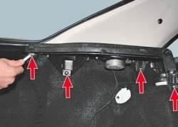 Снятие и установка облицовок багажника