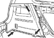 Элементы крепления боковой облицовки багажного отделения автомобилей с трехдверным кузовом
