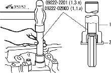 Схема установки маслоотражательного колпачка