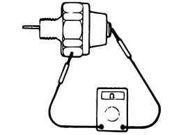 Проверка наличия электрической цепи между выводом и корпусом датчика с помощью омметра