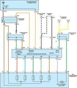 Схема системы управления АКПП (2,7л) (часть 3)