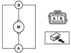 Схема проверки электродвигателя омывателя ветрового стекла