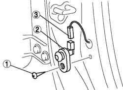 Порядок снятия компонентов концевого выключателя двери