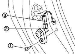 Порядок снятия компонентов концевого выключателя двери