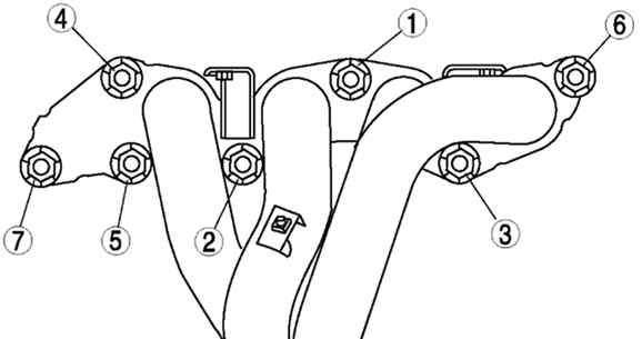 Mazda 6 Снятие и установка системы выпуска
