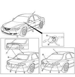 Система наружного освещения автомобиля Mazda 6