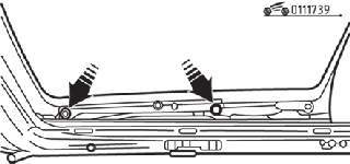 Расположение винтов (стрелки) регулировки установки люка