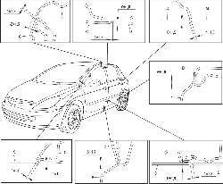 Зазоры боковой части пятидверных автомобилей Peugeot 307