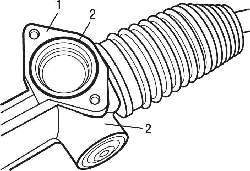 Расположение уплотнительного кольца распределительного клапана на картере рулевого механизма