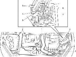 Расположение деталей и узлов в моторном отсеке с двигателем DW10АTЕD