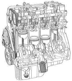 Общий вид двигателя Suzuki