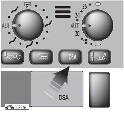 Кнопка включения системы DSA