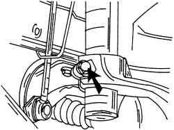 Амортизаторная стойка с поворотным кулаком (стрелкой указан болт соединения)