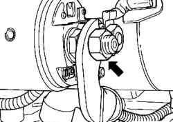 Крепежная гайка плюсового кабеля электромагнитного выключателя стартера